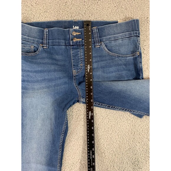 Women's Lee Riders Indigo 18P Jeans Bootcut Flare / Straight Cut Double Button - Picture 7 of 10